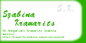 szabina kramarits business card